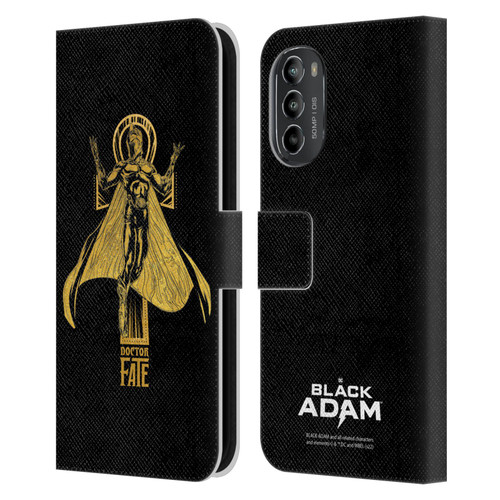 Black Adam Graphics Doctor Fate Leather Book Wallet Case Cover For Motorola Moto G82 5G