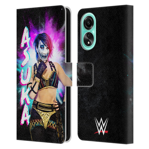 WWE Asuka Black Portrait Leather Book Wallet Case Cover For OPPO A78 4G