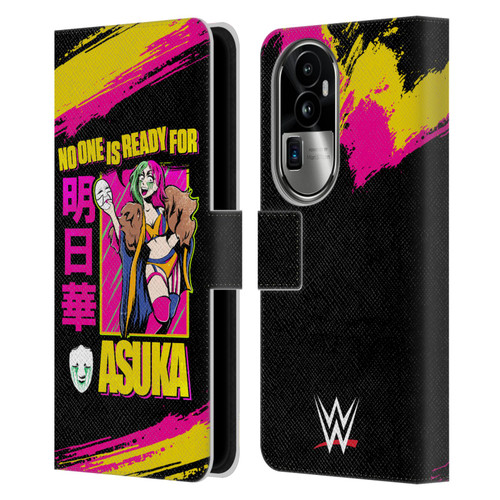WWE Asuka No One Is Ready Leather Book Wallet Case Cover For OPPO Reno10 Pro+