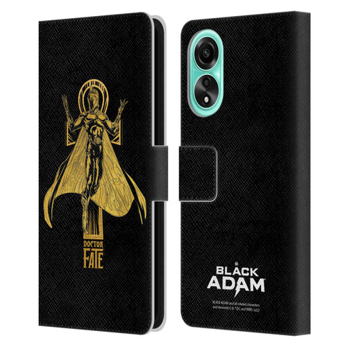 Black Adam Graphics Doctor Fate Leather Book Wallet Case Cover For OPPO A78 5G