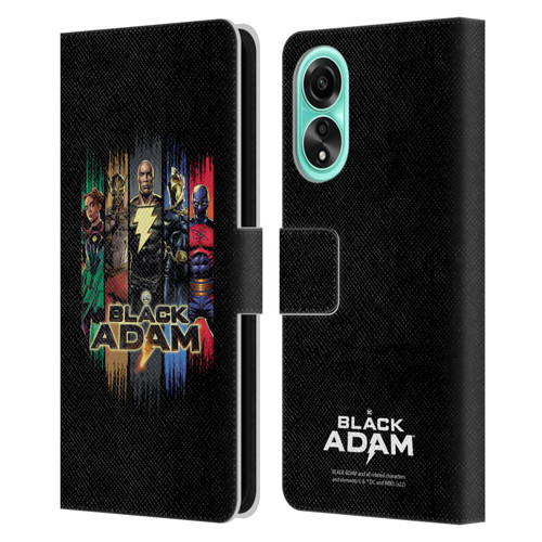 Black Adam Graphics Group Leather Book Wallet Case Cover For OPPO A78 5G
