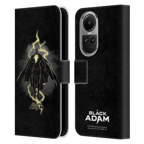 Black Adam Graphics Lightning Leather Book Wallet Case Cover For OPPO Reno10 5G / Reno10 Pro 5G
