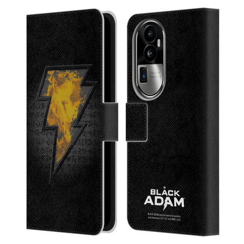 Black Adam Graphics Icon Leather Book Wallet Case Cover For OPPO Reno10 Pro+