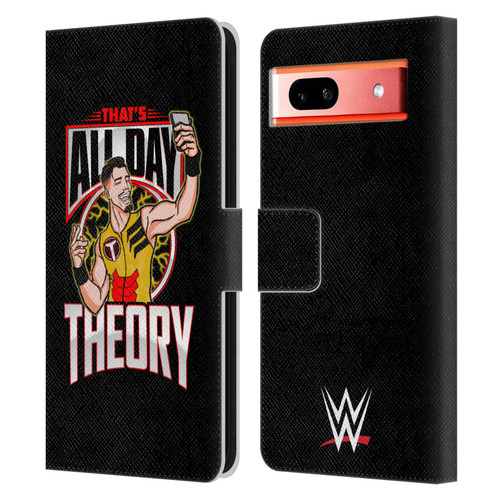 WWE Austin Theory All Day Theory Leather Book Wallet Case Cover For Google Pixel 7a