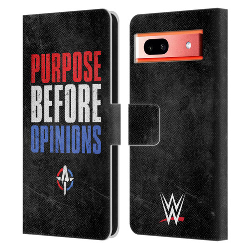 WWE Austin Theory Purpose Before Opinions Leather Book Wallet Case Cover For Google Pixel 7a