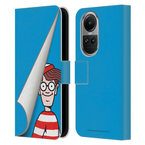 Where's Wally? Graphics Peek Leather Book Wallet Case Cover For OPPO Reno10 5G / Reno10 Pro 5G