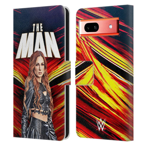 WWE Becky Lynch The Man Leather Book Wallet Case Cover For Google Pixel 7a