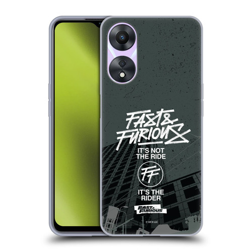 Fast & Furious Franchise Fast Fashion Street Style Logo Soft Gel Case for OPPO A78 4G