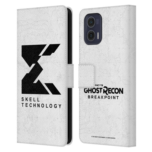 Tom Clancy's Ghost Recon Breakpoint Graphics Skell Technology Logo Leather Book Wallet Case Cover For Motorola Moto G73 5G