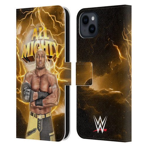 WWE Bobby Lashley Portrait Leather Book Wallet Case Cover For Apple iPhone 15 Plus