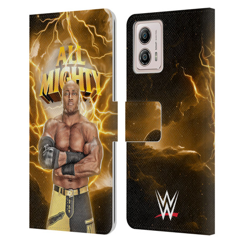 WWE Bobby Lashley Portrait Leather Book Wallet Case Cover For Motorola Moto G53 5G