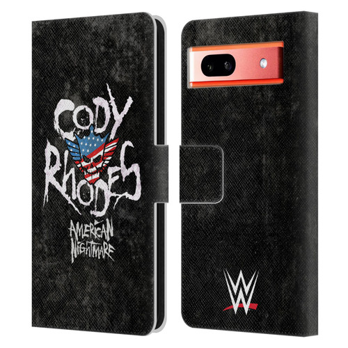 WWE Cody Rhodes Distressed Name Leather Book Wallet Case Cover For Google Pixel 7a