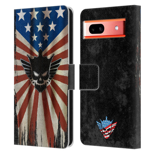 WWE Cody Rhodes Distressed Flag Leather Book Wallet Case Cover For Google Pixel 7a