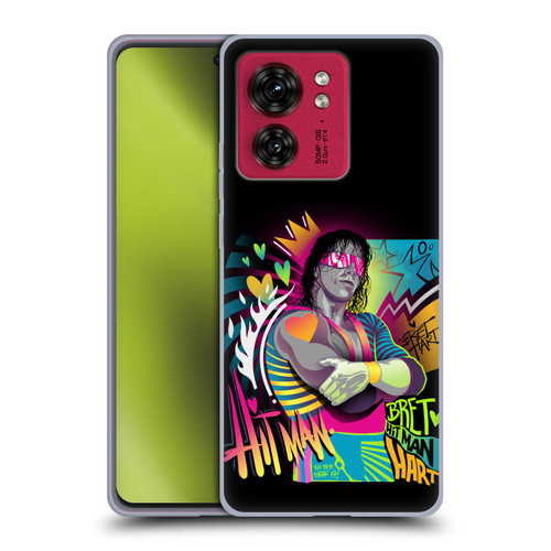 WWE Bret Hart Neon Art Soft Gel Case for Motorola Moto Edge 40