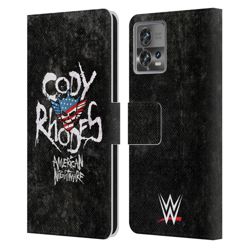 WWE Cody Rhodes Distressed Name Leather Book Wallet Case Cover For Motorola Moto Edge 30 Fusion