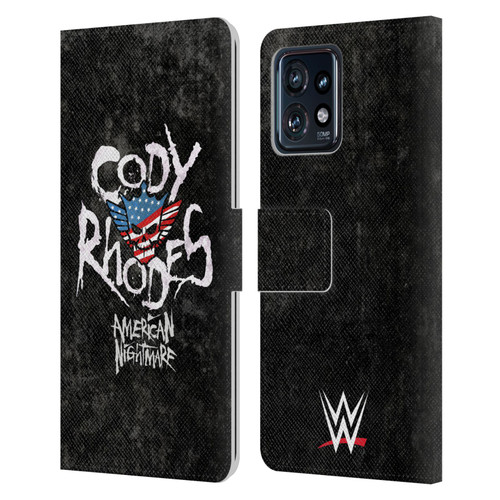 WWE Cody Rhodes Distressed Name Leather Book Wallet Case Cover For Motorola Moto Edge 40 Pro/Plus 2023