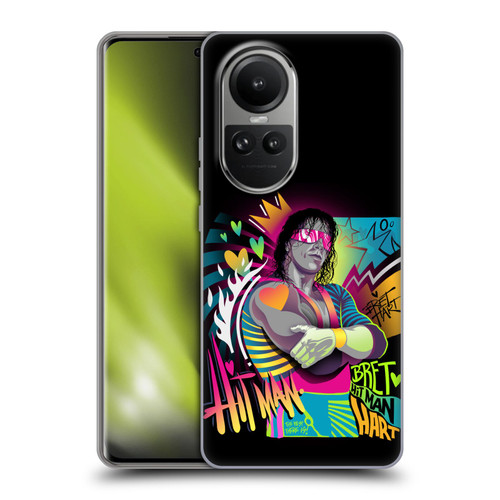 WWE Bret Hart Neon Art Soft Gel Case for OPPO Reno10 5G / Reno10 Pro 5G