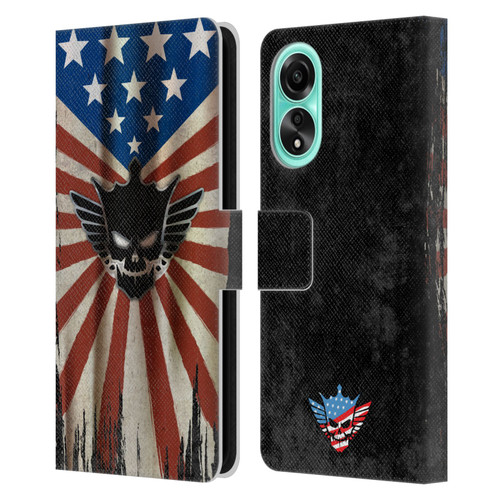 WWE Cody Rhodes Distressed Flag Leather Book Wallet Case Cover For OPPO A78 4G