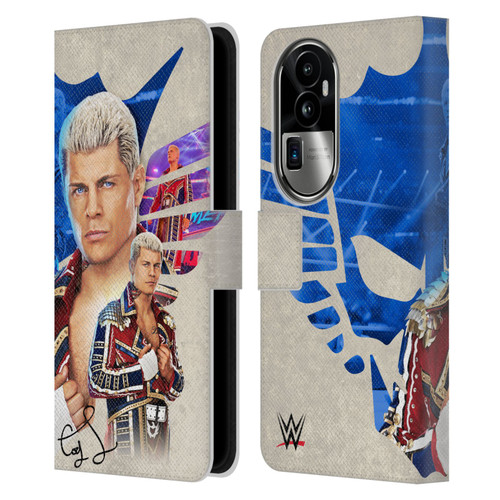 WWE Cody Rhodes Superstar Graphics Leather Book Wallet Case Cover For OPPO Reno10 Pro+
