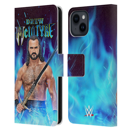 WWE Drew McIntyre Scottish Warrior Leather Book Wallet Case Cover For Apple iPhone 15