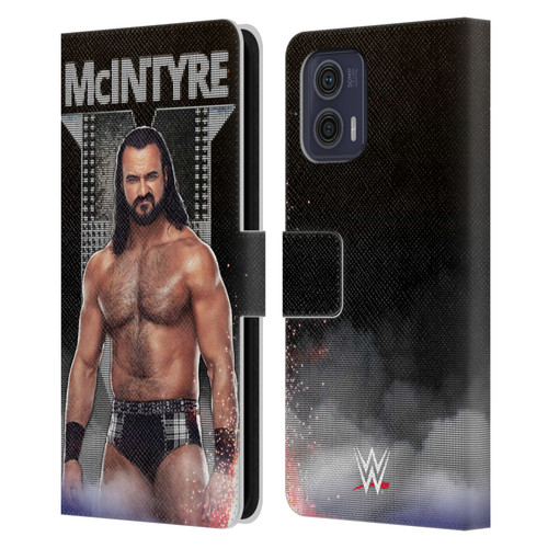WWE Drew McIntyre LED Image Leather Book Wallet Case Cover For Motorola Moto G73 5G