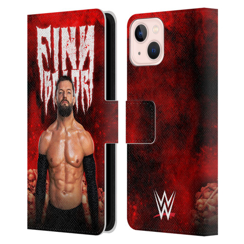 WWE Finn Balor Portrait Leather Book Wallet Case Cover For Apple iPhone 13