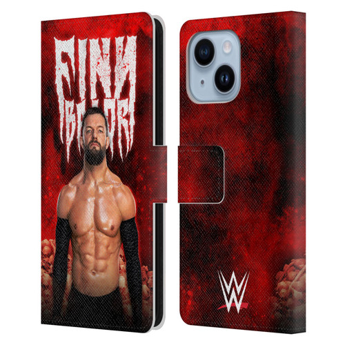 WWE Finn Balor Portrait Leather Book Wallet Case Cover For Apple iPhone 14 Plus