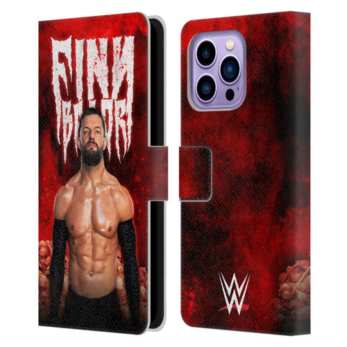WWE Finn Balor Portrait Leather Book Wallet Case Cover For Apple iPhone 14 Pro Max
