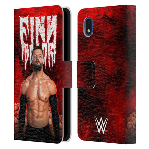 WWE Finn Balor Portrait Leather Book Wallet Case Cover For Samsung Galaxy A01 Core (2020)