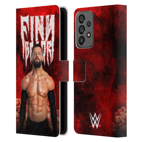 WWE Finn Balor Portrait Leather Book Wallet Case Cover For Samsung Galaxy A73 5G (2022)