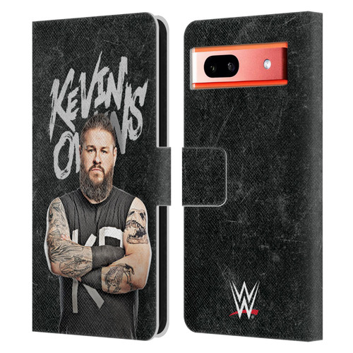 WWE Kevin Owens Portrait Leather Book Wallet Case Cover For Google Pixel 7a