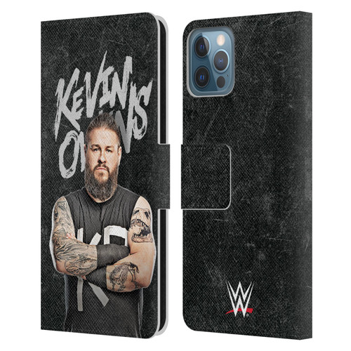 WWE Kevin Owens Portrait Leather Book Wallet Case Cover For Apple iPhone 12 / iPhone 12 Pro