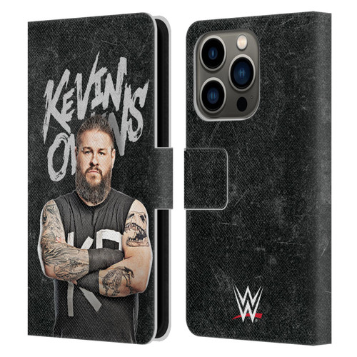 WWE Kevin Owens Portrait Leather Book Wallet Case Cover For Apple iPhone 14 Pro