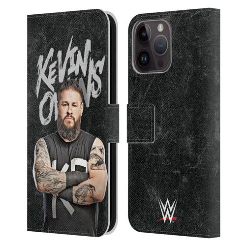 WWE Kevin Owens Portrait Leather Book Wallet Case Cover For Apple iPhone 15 Pro Max