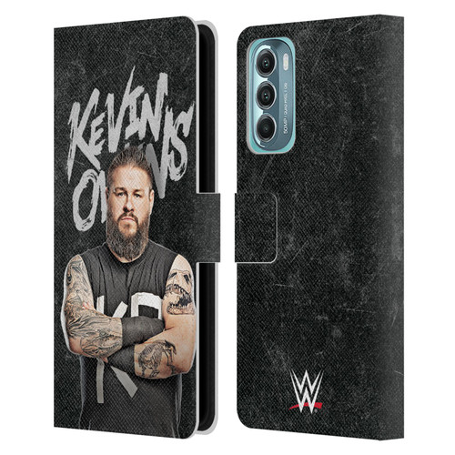WWE Kevin Owens Portrait Leather Book Wallet Case Cover For Motorola Moto G Stylus 5G (2022)