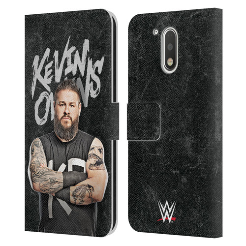 WWE Kevin Owens Portrait Leather Book Wallet Case Cover For Motorola Moto G41