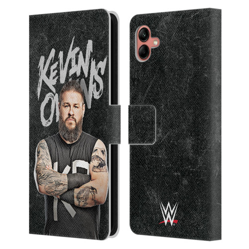 WWE Kevin Owens Portrait Leather Book Wallet Case Cover For Samsung Galaxy A04 (2022)
