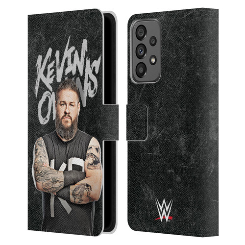 WWE Kevin Owens Portrait Leather Book Wallet Case Cover For Samsung Galaxy A73 5G (2022)