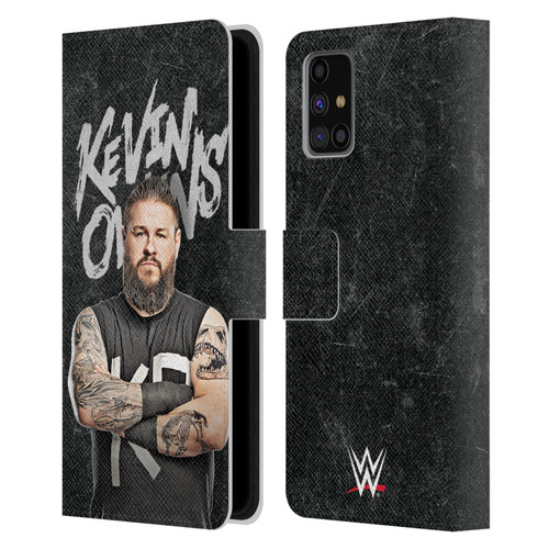 WWE Kevin Owens Portrait Leather Book Wallet Case Cover For Samsung Galaxy M31s (2020)
