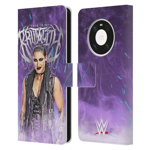 WWE Rhea Ripley This Is My Brutality Leather Book Wallet Case Cover For Huawei Mate 40 Pro 5G