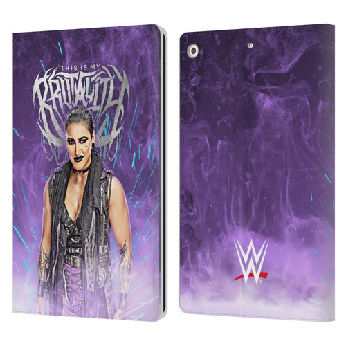 WWE Rhea Ripley This Is My Brutality Leather Book Wallet Case Cover For Apple iPad 10.2 2019/2020/2021
