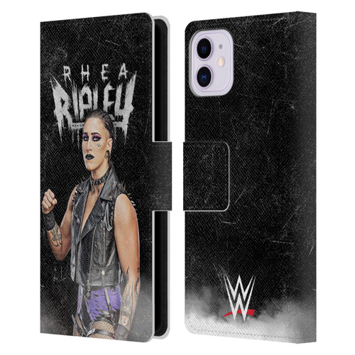 WWE Rhea Ripley Portrait Leather Book Wallet Case Cover For Apple iPhone 11