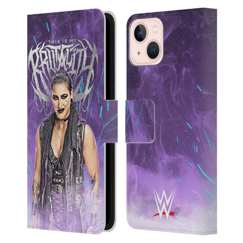 WWE Rhea Ripley This Is My Brutality Leather Book Wallet Case Cover For Apple iPhone 13