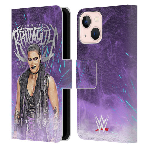 WWE Rhea Ripley This Is My Brutality Leather Book Wallet Case Cover For Apple iPhone 13 Mini