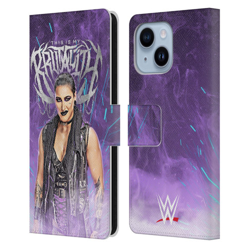 WWE Rhea Ripley This Is My Brutality Leather Book Wallet Case Cover For Apple iPhone 14 Plus