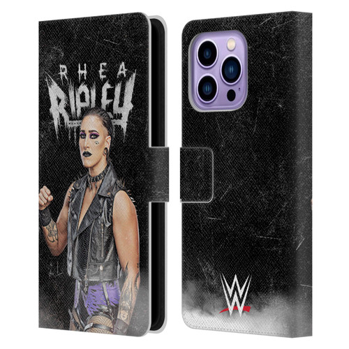 WWE Rhea Ripley Portrait Leather Book Wallet Case Cover For Apple iPhone 14 Pro Max