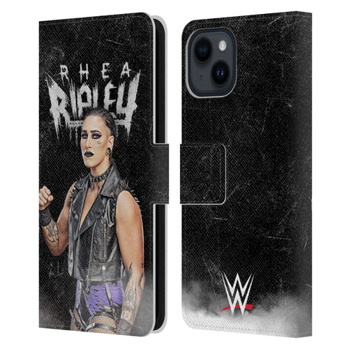 WWE Rhea Ripley Portrait Leather Book Wallet Case Cover For Apple iPhone 15