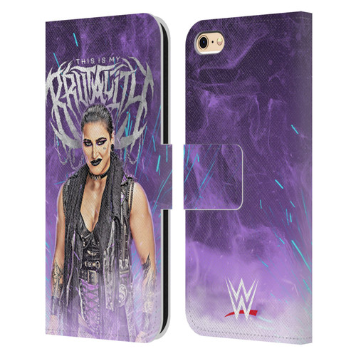 WWE Rhea Ripley This Is My Brutality Leather Book Wallet Case Cover For Apple iPhone 6 / iPhone 6s