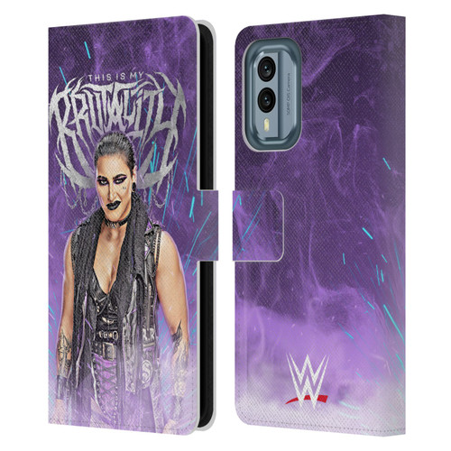 WWE Rhea Ripley This Is My Brutality Leather Book Wallet Case Cover For Nokia X30