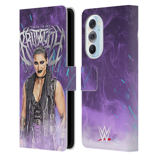 WWE Rhea Ripley This Is My Brutality Leather Book Wallet Case Cover For Motorola Edge X30